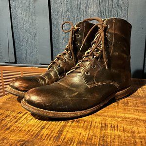 Bed Stu Men's Size 12 "Post" Lace up Leather Boots - Distressed Brown - BED|STU